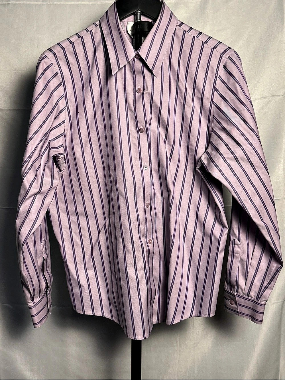 Talbots Striped Button Down in Pink & Purple Size 10P